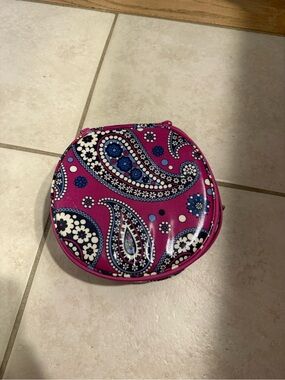 Vera Bradley Pink Paisley Zippered Cosmetic Case